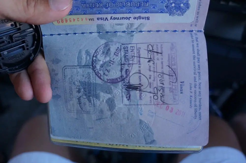 Namibian passport stamp.