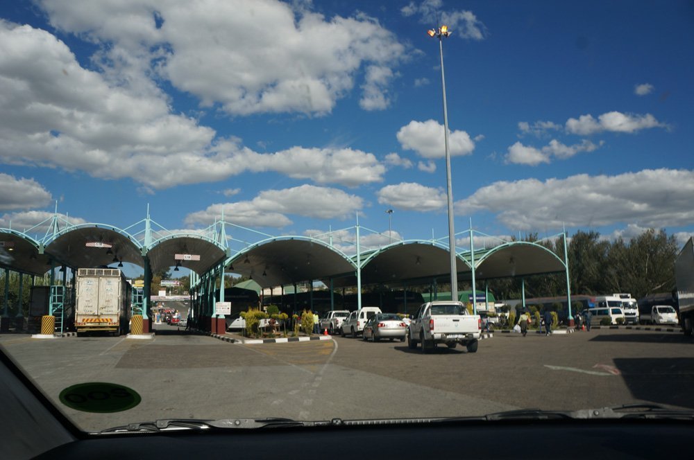 South Africa - Lesotho border crossing at Maseru.