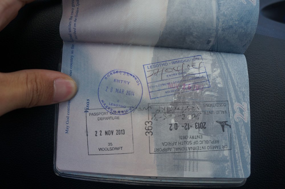 Lesotho Visa Stamp!