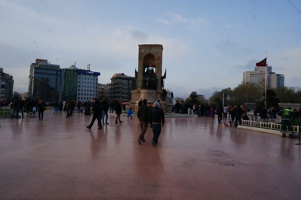 Taksim Square, our first stop after the airport.
