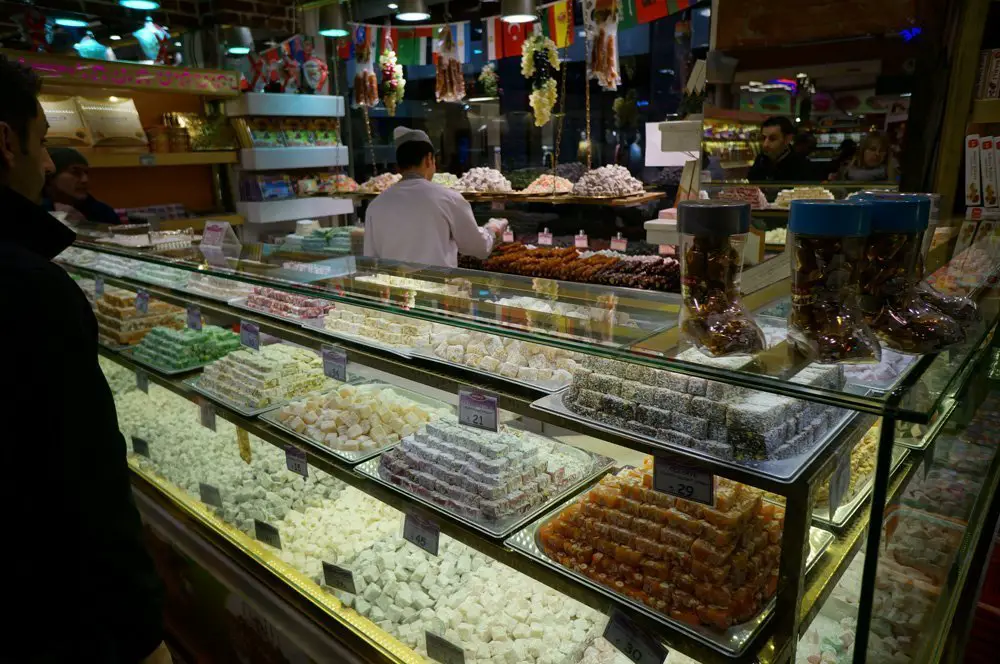 More Turkish delight than one can handle. No need to ask me where this specific store is, there are hundreds just like it all over.