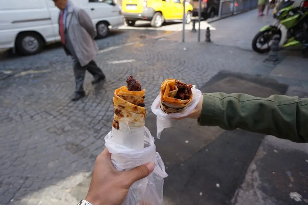 Adana kebabs in a wrap at Duramdze.
