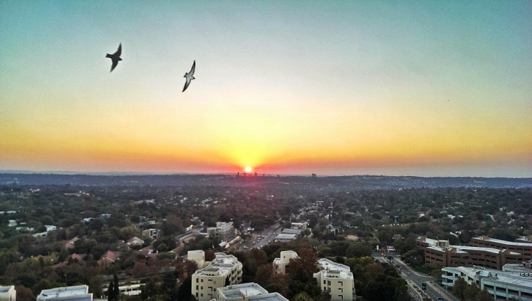 sunset in johannesburg