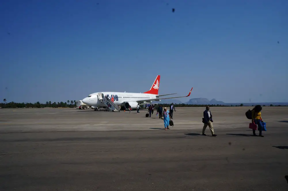 My LAM airplane from Maputo to Nampula.