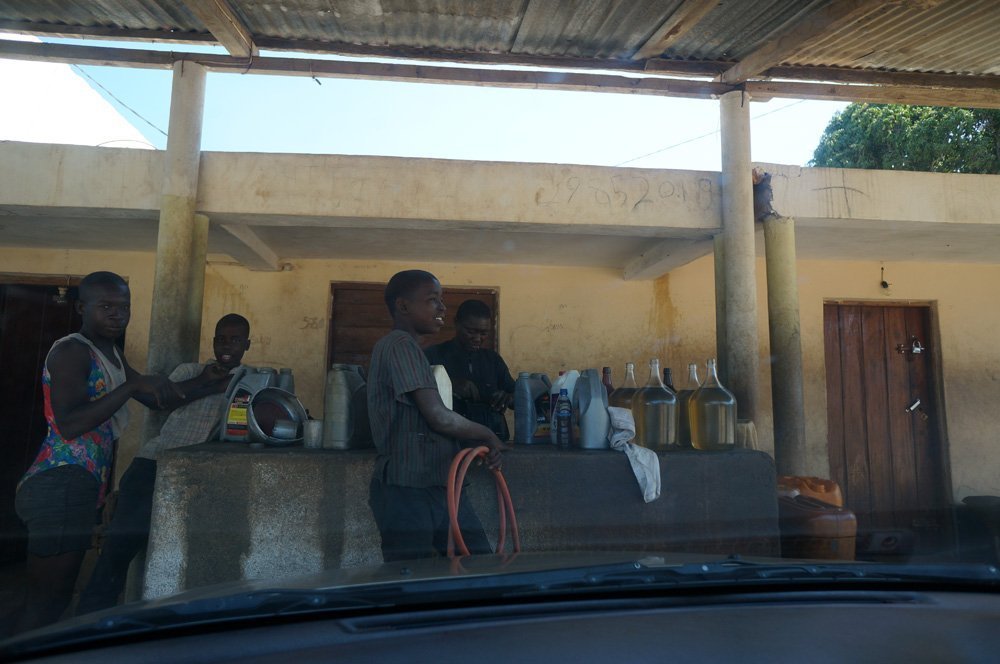 Mozambique road side gas station