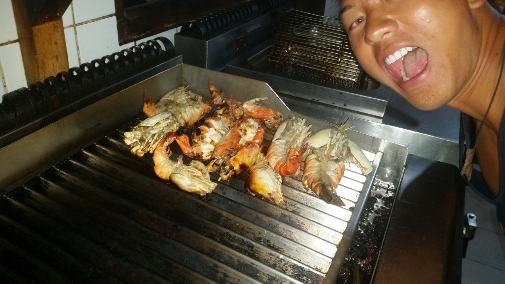 Mozambique seafood grill.