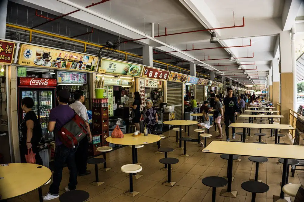 Some stalls at Old airport road hawker center.