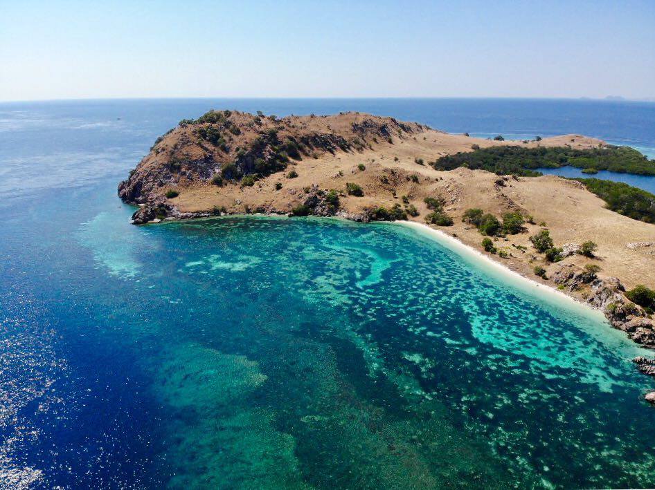 komodo national park aerial drone photo