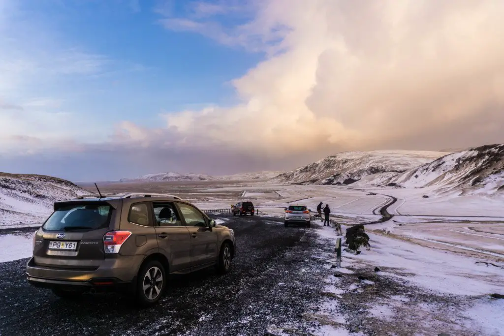 Rental car in iceland