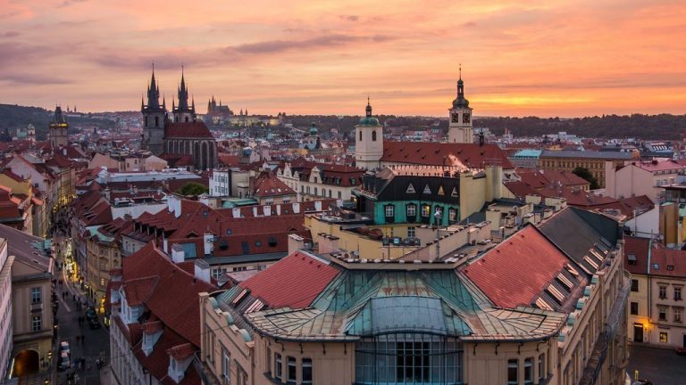 prague sunset