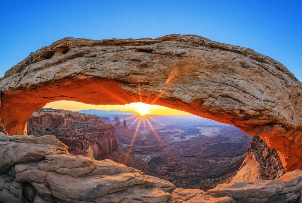Arches national park arch sunset