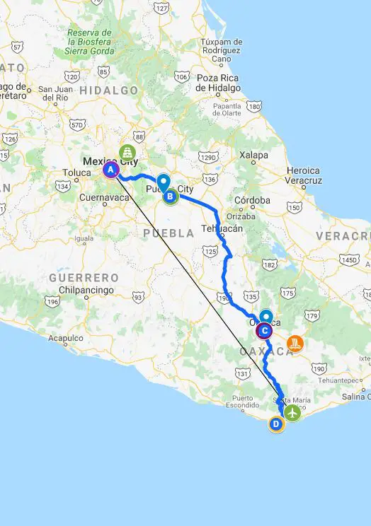 mexico itinerary