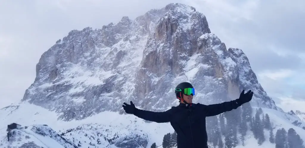 Dolomites Skiing in Italy Mountains