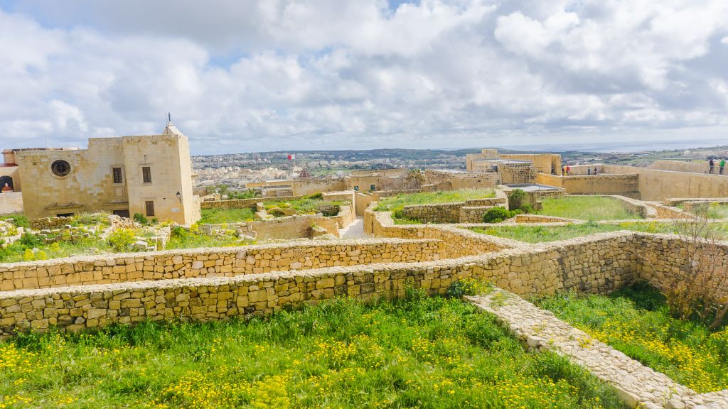Victoria Gozo castle with views of the countryside
