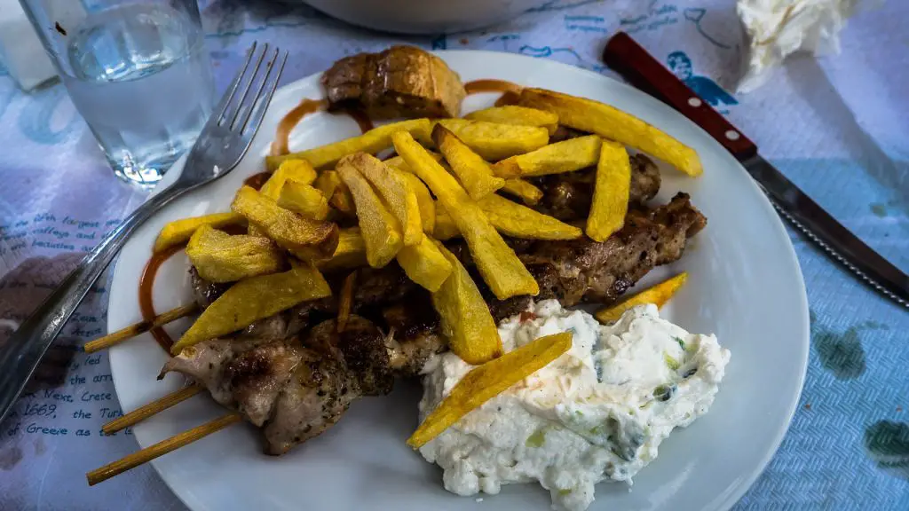 Souvlaki all day every day in Greece. mmm delicious