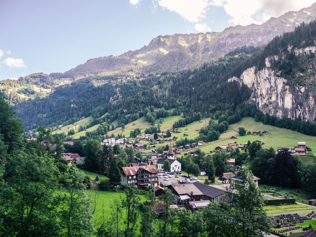 View from the base of the waterfall