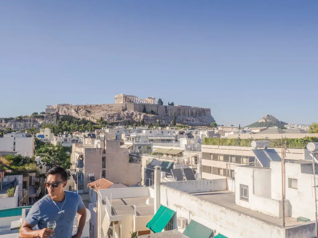 Rooftop views athens airbnb