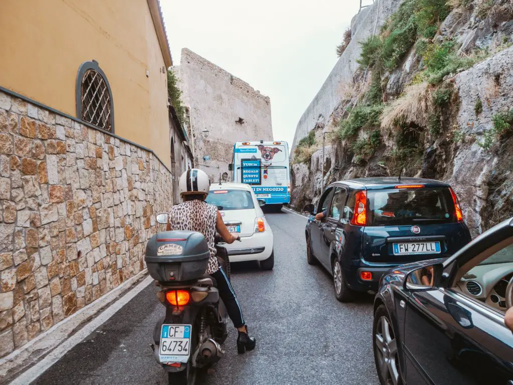 Traffic on the Amalfi Coast