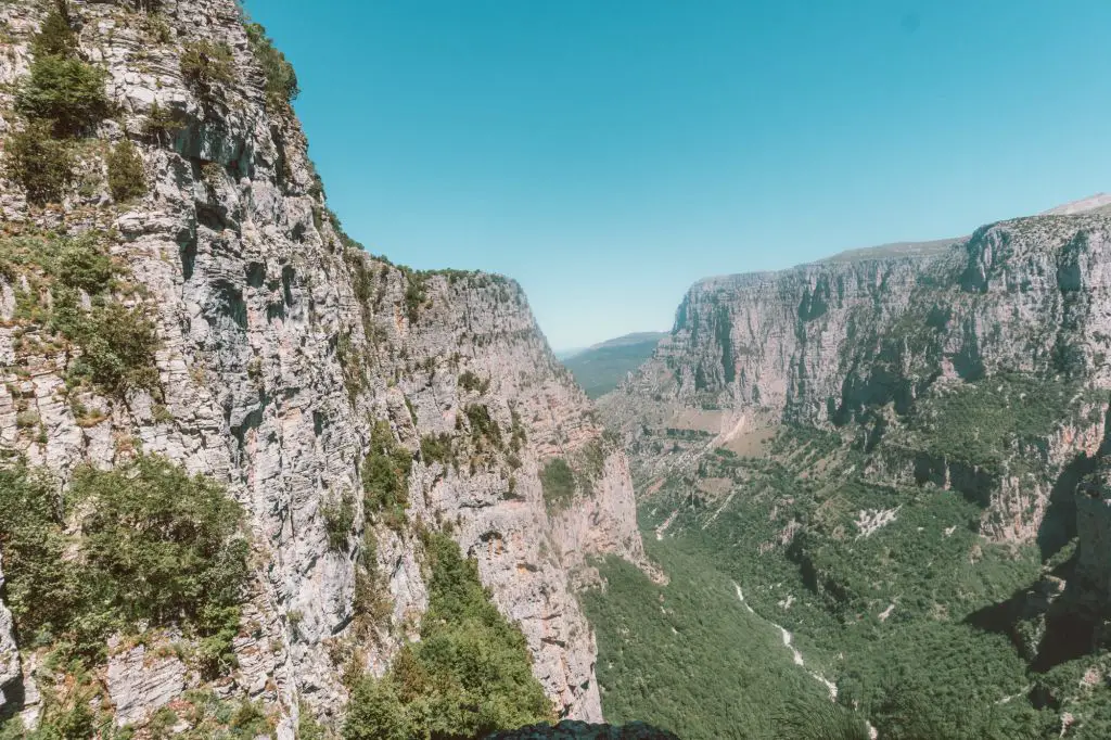 View of Vikos Gorge from Oxya viewpoint