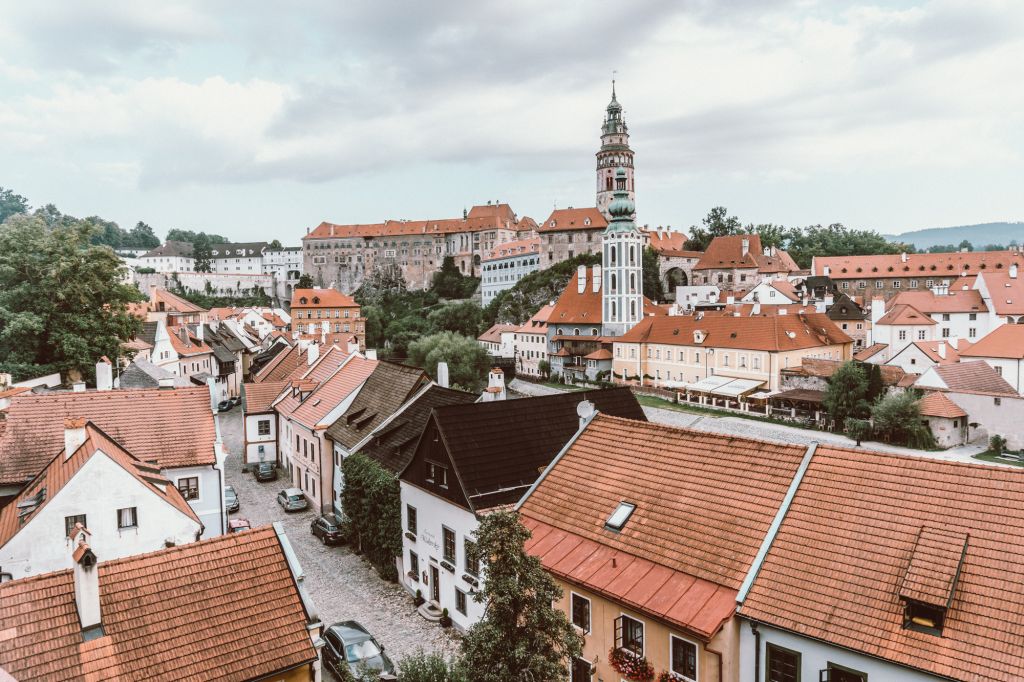 Seminární zahrada Cesky Krmlov viewpoint