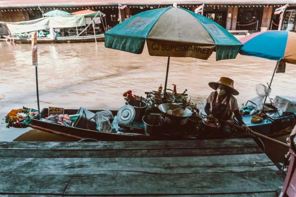 Floating market of amphawa thailand