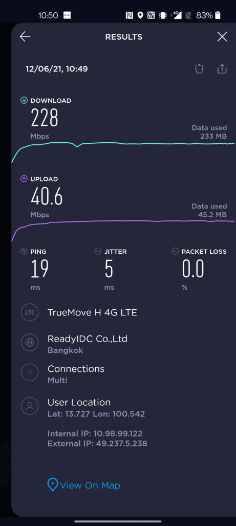 Mobile data speeds in Thailand truemove 4g 5g
