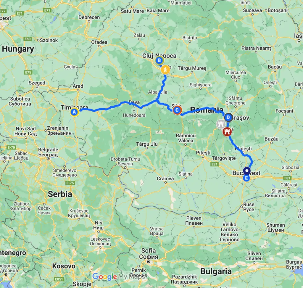 Romania Travel Itinerary