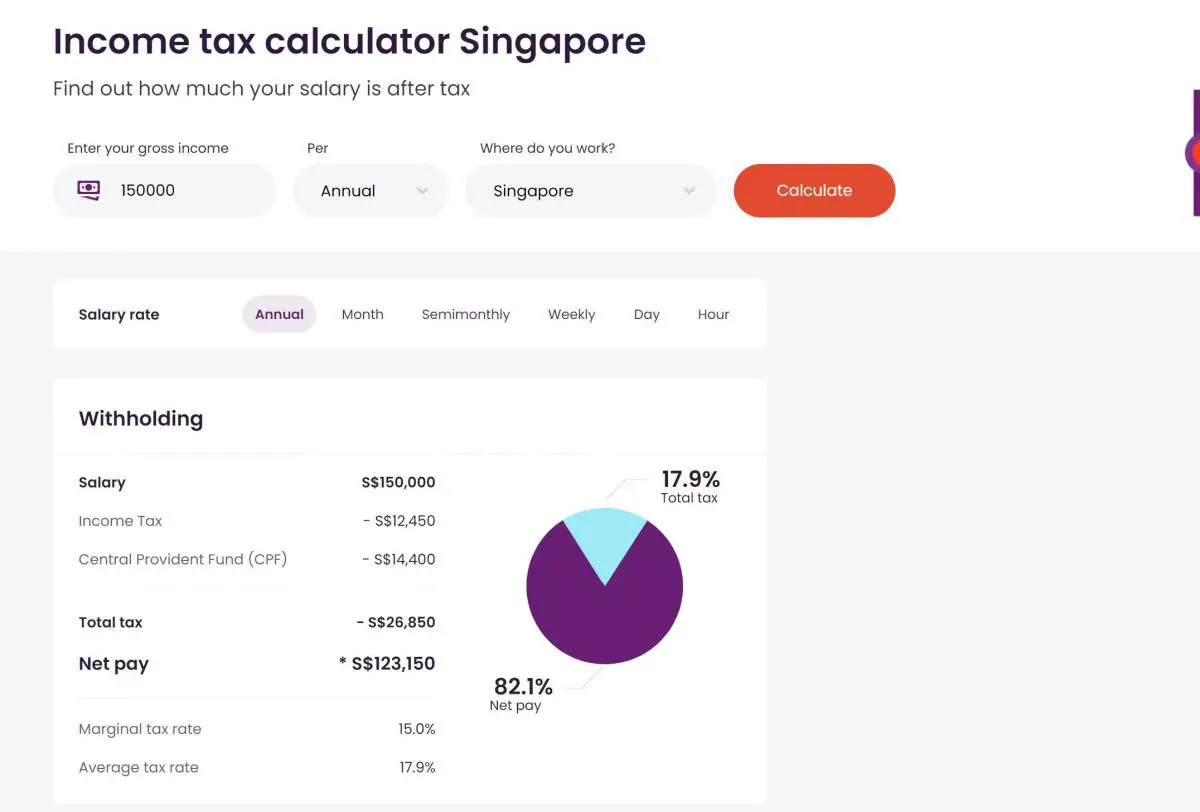 singapore income tax calculator