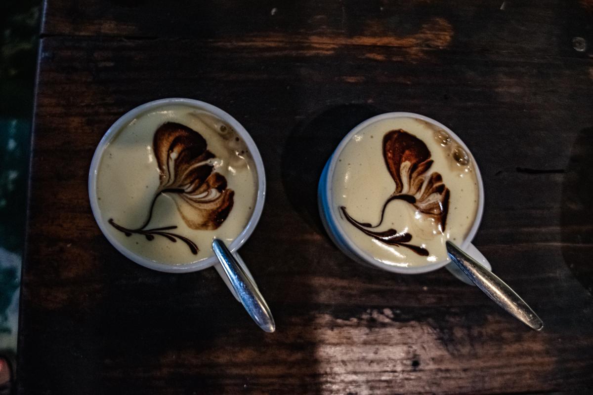 Hanoi Vietnam City cafe dinh egg coffee