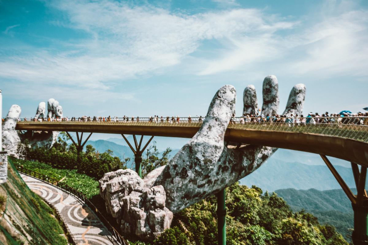 Ba Na Hills golden bridge Da Nang Vietnam