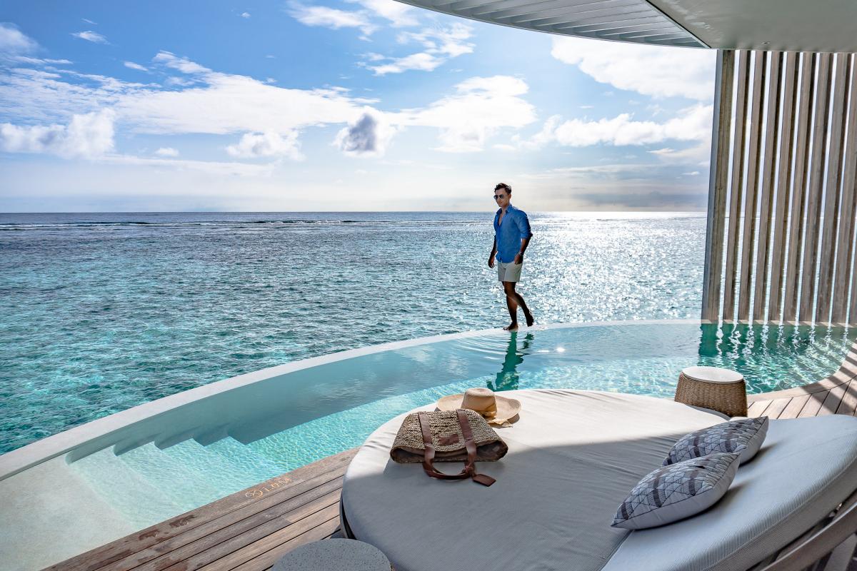 Ritz Carlton Maldives overwater villa pool