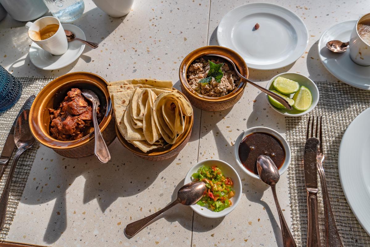 La Locanda Breakfast at the Ritz Carlton Maldives local breakfast