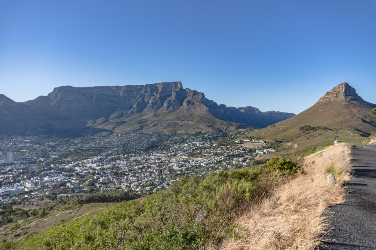 Signal hill cape town table mountain and lion's head view