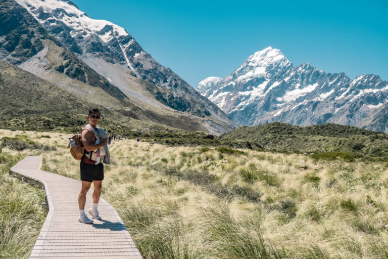 Hooker Valley track bridge Mount Cook