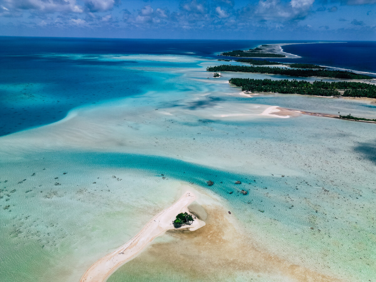 Fakarava aerial drone shot