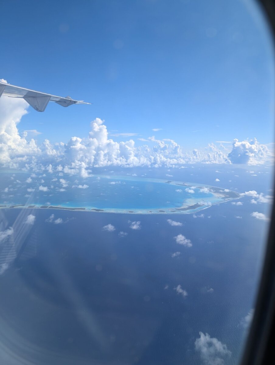 Aerial view tikehau fakarava