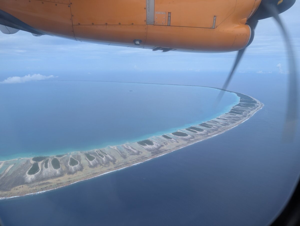 Aerial view tikehau fakarava