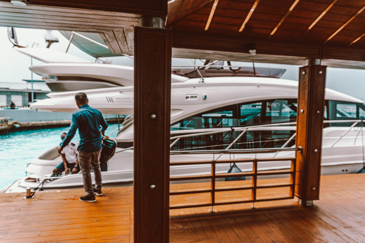 yacht transfer waldorf maldives