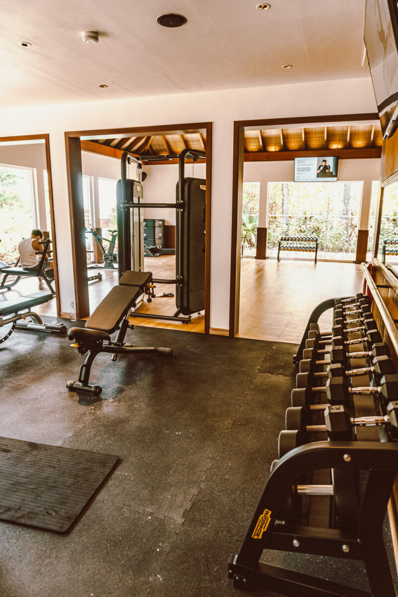 gym at waldorf maldives