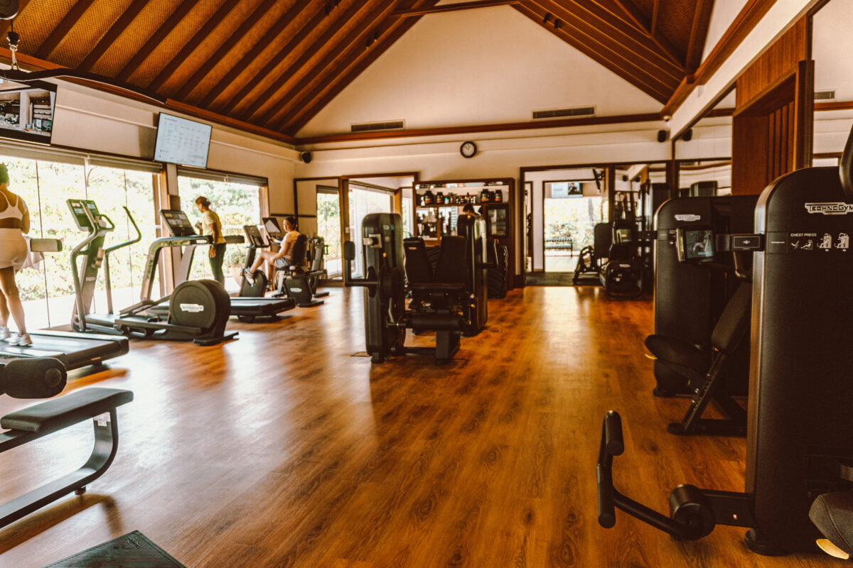 gym at waldorf maldives