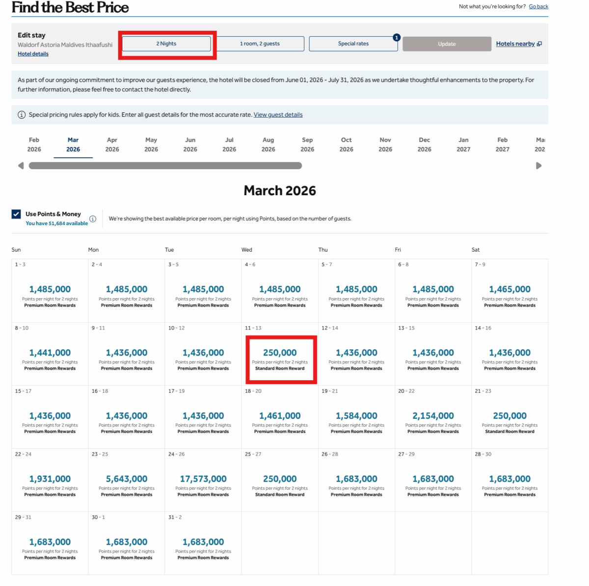 award search hilton waldorf maldives
