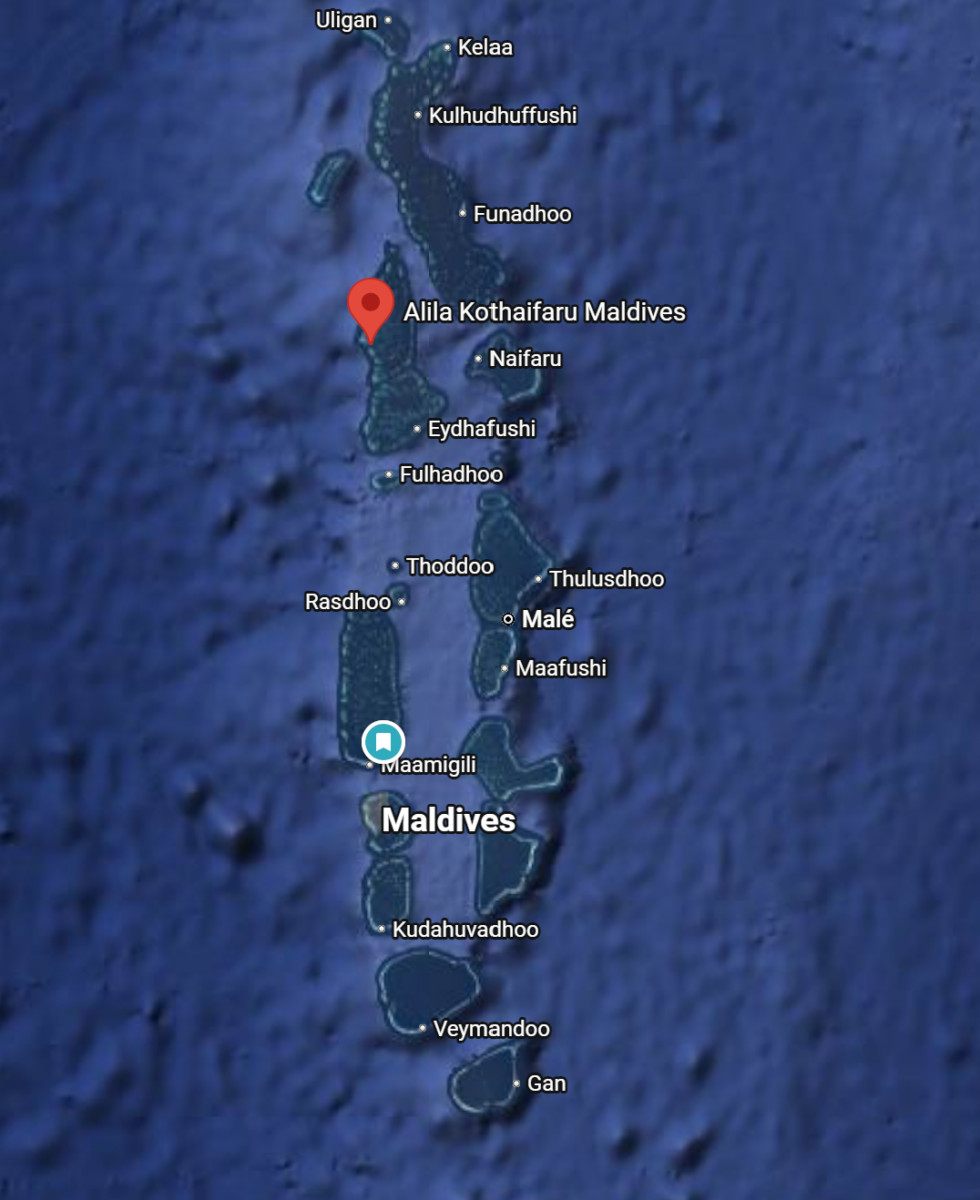Alila maldives map google maps